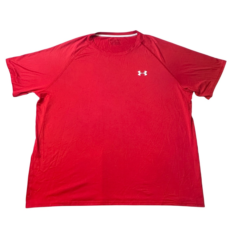 Under Armour Shirt Mens XXL Red HeatGear Short Sleeve‎ Performance Tee 12285600